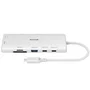 D-Link DUP-A01 Hub USB-C 10 en 1 con 2xHDMI 4K, Carga 100W PD, Ethernet Gigabit, Lector SD y Blanco